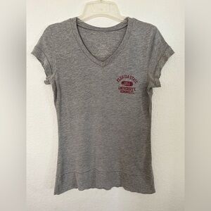 Florida State University Seminoles Gray Short Sleeved V-Neck T-Shirt